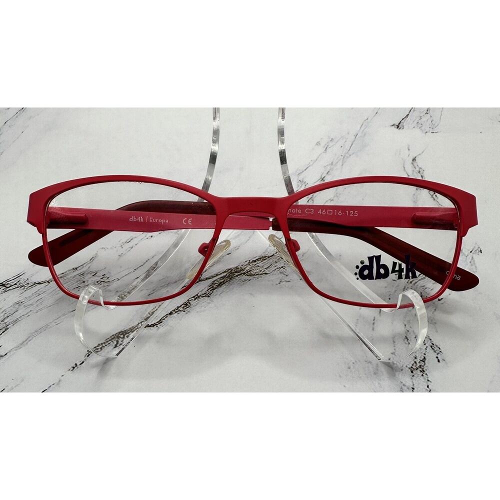 DB4K By Europa-Kids Eyeglasses-Checkmate C3-Hot Pink-Size 46-14-125-New w/Case